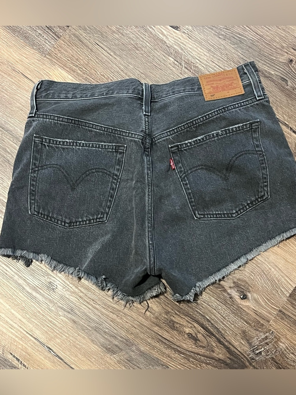 Levi's Button Fly 501s Women's Black Denim Cutoff Shorts